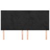 vidaXL Vzglavje postelje črno 160x5x118/128 cm žametno