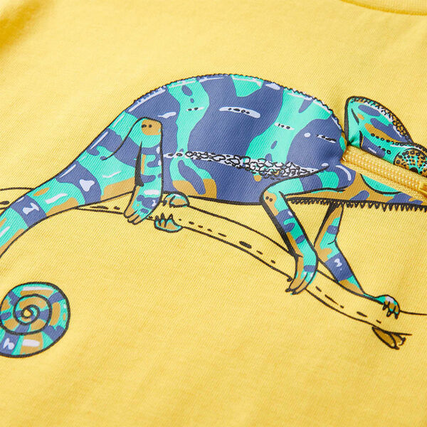 Otro&scaron;ka majica z dolgimi rokavi svetlo oker 116