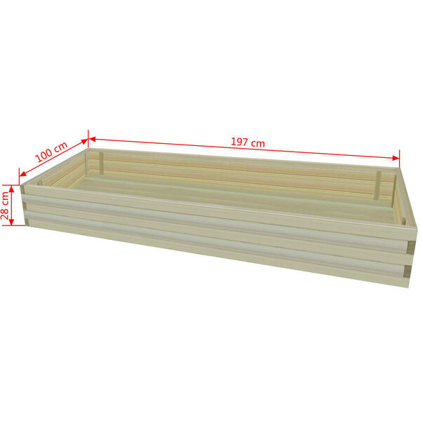 vidaXL Vrtno cvetlično korito iz impregnirane borovine 197 cm