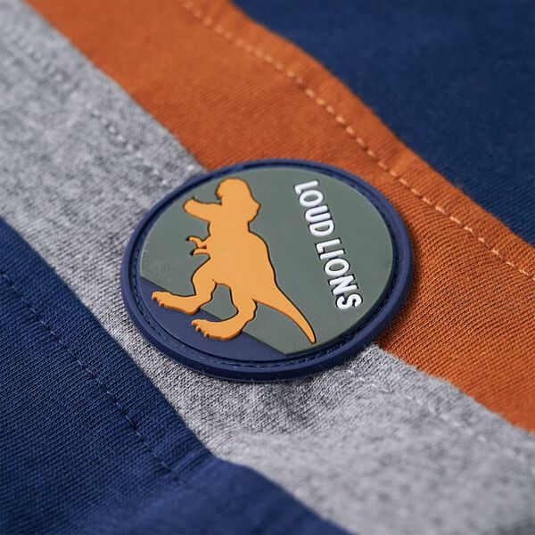 Otroška majica z dolgimi rokavi mornarsko modra 92