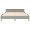 vidaXL Posteljni okvir brez vzmetnice svetlo siv 140x190 cm blago