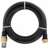 vidaXL Sesalna cev z medeninastimi priključki črna 1,1" 20 m PVC
