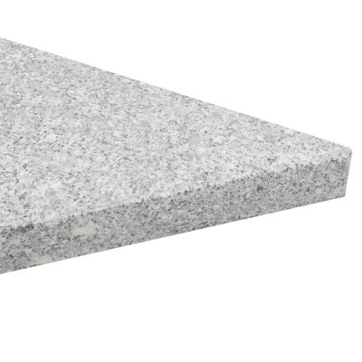 vidaXL Utežna plošča za senčnik iz granita 15 kg trikotna siva