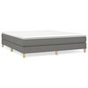 vidaXL Posteljni okvir z vzmetmi temno siv 180x200 cm tkanina