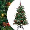 vidaXL Umestno božično drevo Zelena 150 cm PVC, kovina in plastika