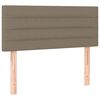 vidaXL Box spring postelja z vzmetnico LED taupe 120x190 cm blago