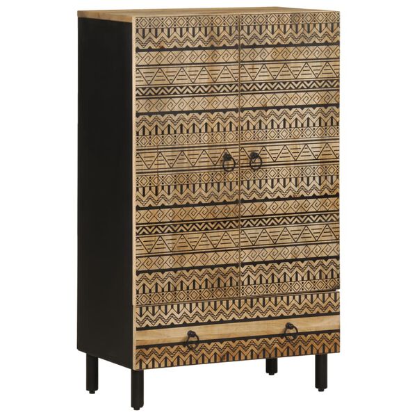 vidaXL Highboard 60x33,5x100 cm Masivni neobdelan les Mango