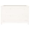 vidaXL Vrtna visoka greda bela 119,5x82,5x78 cm trdna borovina