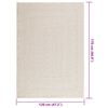 vidaXL Rug "ZIZUR" Cream 120x170 cm Juta videz Notranje in zunanje