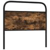 vidaXL Naglavna deska Smoked Oak 90 cm Jeklo in inženirski les
