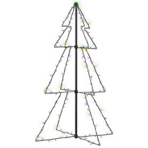 vidaXL Novoletna jelka iz 160 LED lučk notranje/zunanja 78x120 cm