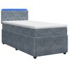 vidaXL Postelja boxspring z vzmetnico Temno siva 80 x 200 cm Žamet