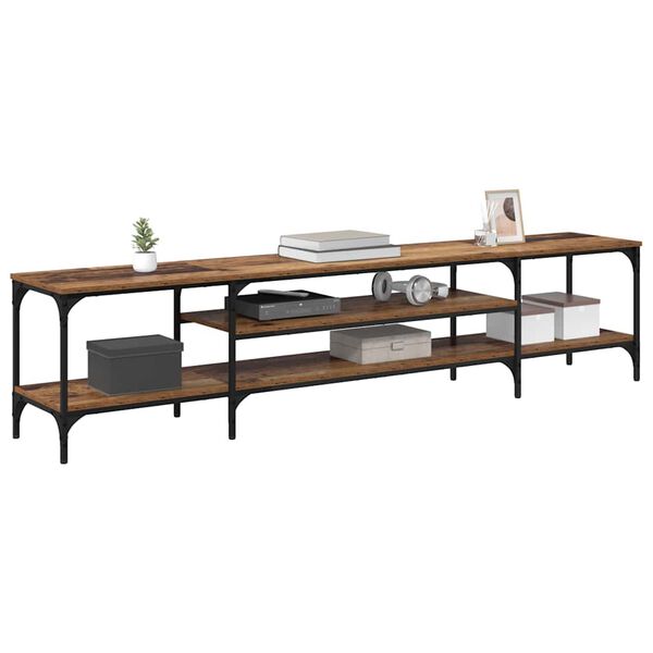 vidaXL TV omarica Star les 201 x 35 x 45 cm Inženirski les in železo