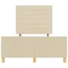 vidaXL Konstrukcija postelje z vzglavjem krema 120 x 200 cm blago