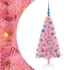 vidaXL Božično drevo Roza 120 cm PVC