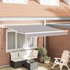 vidaXL Retraktilna tenda Svetlo siva 350 x 250 cm blago