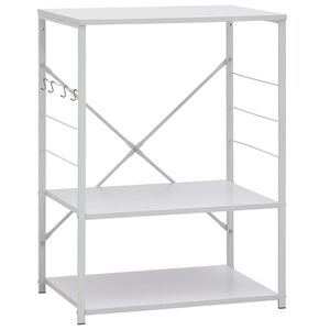 vidaXL Omarica za mikrovalovno pečico bela 60x39,6x79,5 cm inž. les