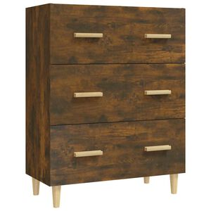 vidaXL Komoda dimljeni hrast 70x34x90 cm konstruiran les