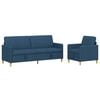 vidaXL Sofa set z shrambo 2 pcs Modra Poliester