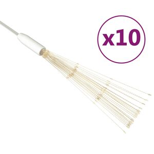 vidaXL Zunanje novoletne lučke 10 kosov toplo bele 20 cm 1400 LED
