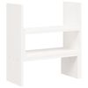 vidaXL Stojalo za zaslon bele barve (39-72)x17x43 cm trdna borovina