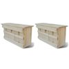 vidaXL Hi&scaron;ice za vrabce 2 kosa les 44x15,5x21,5 cm