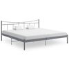 vidaXL Posteljni okvir siv kovinski 200x200 cm