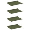 vidaXL Ležeča polica 4 kos Oljčno zelena 30 x 18 x 2,5 cm Jeklo