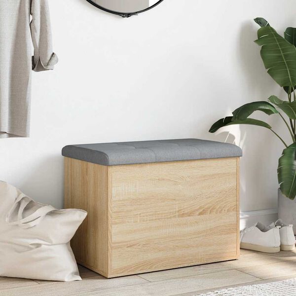 vidaXL Shranjevalna klop iz hrasta sonoma 62x42x45 cm inženirski les