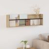 vidaXL Regal za revije Sonoma hrast 100 x 12 x 30 cm Konstruiran les