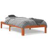 vidaXL Posteljni okvir brez vzmetnice vo&scaron;čeno rjav 75x190 cm borovina