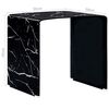 vidaXL Klubska mizica črn marmor 50x50x45 cm kaljeno steklo