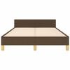 vidaXL Posteljni okvir brez vzmetnice temno rjava 120x190 cm blago