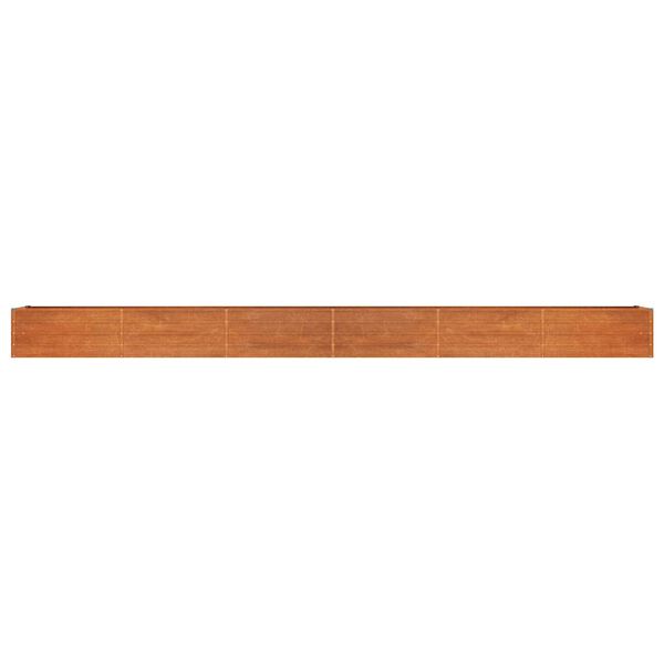 vidaXL Vrtna visoka greda rusty 600x80x45 cm corten jeklo