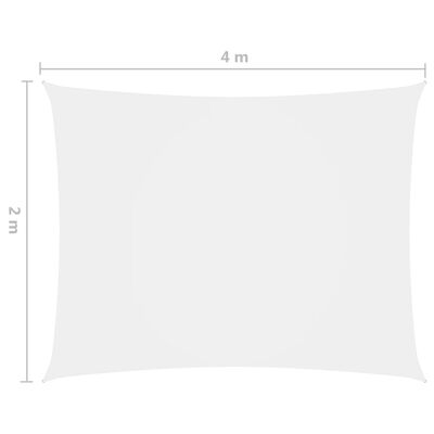 vidaXL Senčno jadro oksford blago pravokotno 2x4 belo