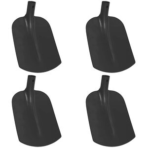 vidaXL Glava lopate 4 pcs Črna 34,5 x 24 cm Pra&scaron;no lakirano jeklo