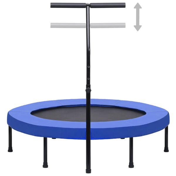 vidaXL Fitnes trampolin z ročajem in varnostno oblogo 122 cm