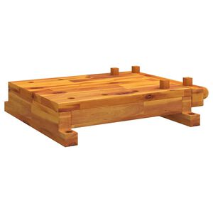 vidaXL Delovna mizna plo&scaron;ča s primežem 52x44x9,5 cm trden akacijev les