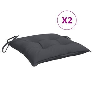 vidaXL Blazine za stole 2 kosa antracitne 40x40x7 cm tkanina