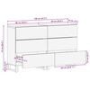 vidaXL Komplet stranske omare s predalom 2 pcs Oreh 60 x 33,5 x 75 cm