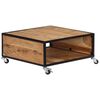 vidaXL Klubska mizica 70x70x32 cm trden akacijev les