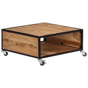 vidaXL Klubska mizica 70x70x32 cm trden akacijev les