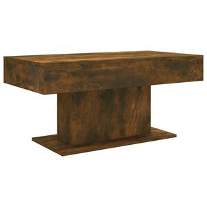 vidaXL Klubska mizica dimljeni hrast 96x50x45 cm konstruiran les