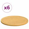 vidaXL Deske za rezanje 6 kosov &Oslash;30x1,5 cm bambus