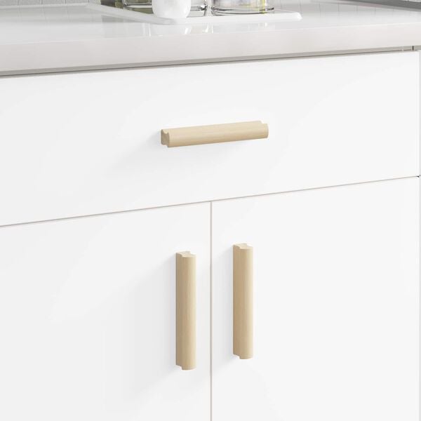 vidaXL Ravna ročica 12 pcs Naravna barva lesa 130 x 25 x 30 mm