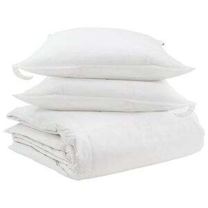 vidaXL Komplet odej z blazino 3 pcs Bela Perje