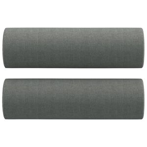 vidaXL Okrasna blazina 2 kosa temno siva &Oslash;15x50 cm blago