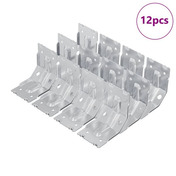 vidaXL Nosilec 12 pcs Cinkano 106 x 55 x 1,5mm Jeklo