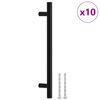 vidaXL Ročaji za omarico 10 kosov črni razdalja med luknjami 160 mm skupna dolžina 224 mm nerjaveče jeklo