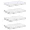 vidaXL Stenska polica 4 pcs Beli marmor 40 x 23,5 x 4 cm